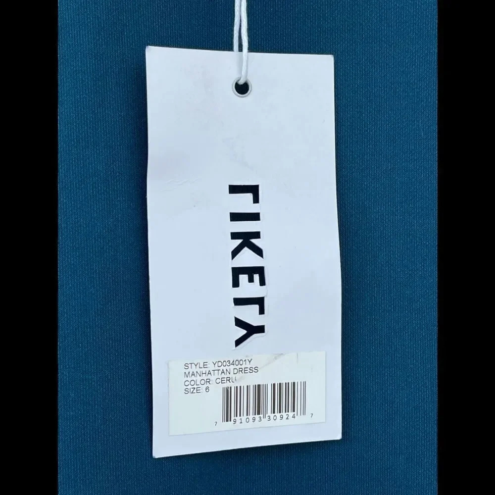 Likely Manhattan short sleeve cerulean teal dress - Picture 4 of 7